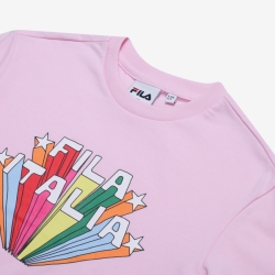 Fila Rainbow Round - Tytön Poolopaita - VaaleanPinkki | FI-12821